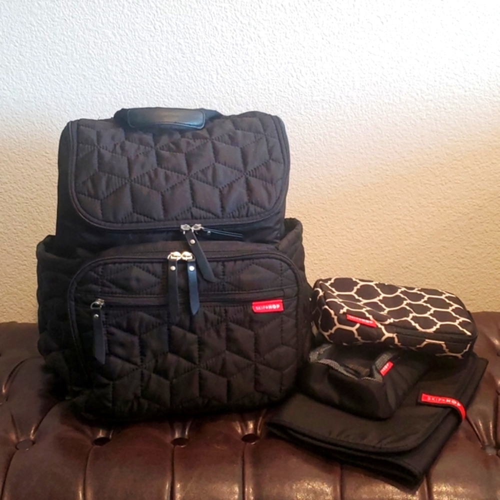 Skip Hop Backpack Diaper Bag Black Gender Neutral